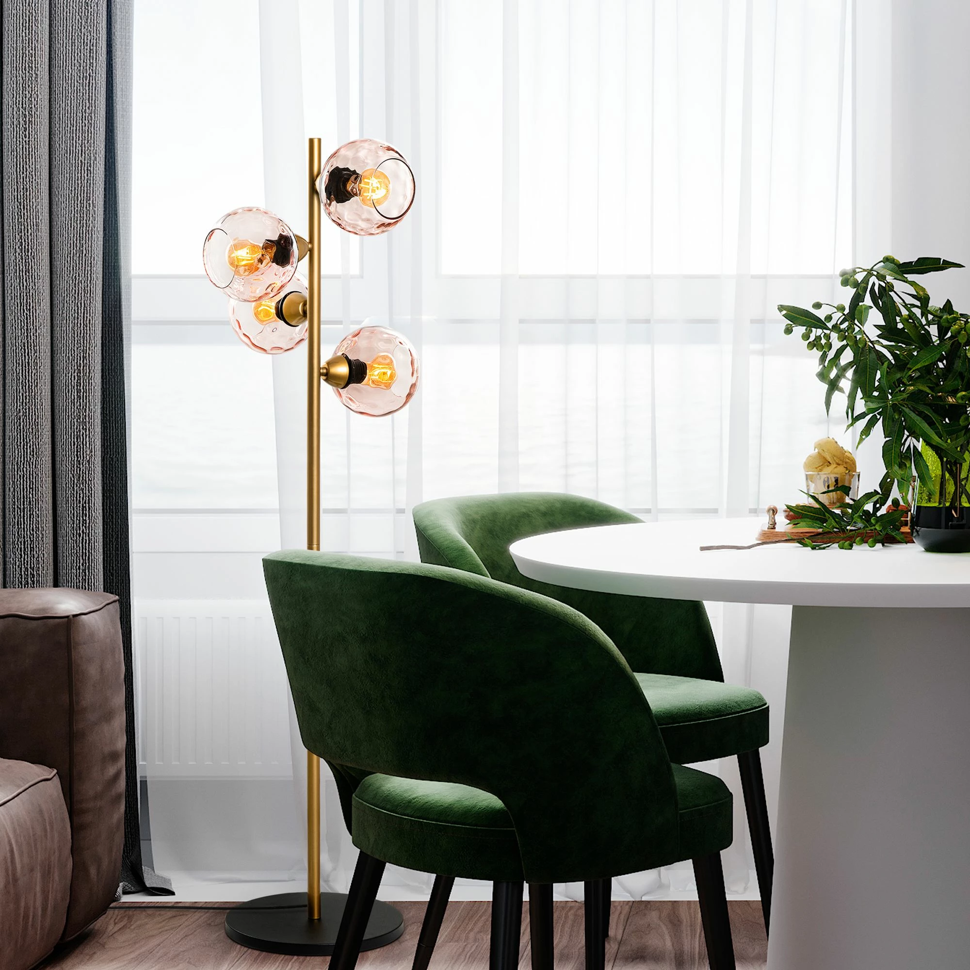 Llambë dyshemeje Opviq, Benek - 15 - 14543, rozë dhe ari