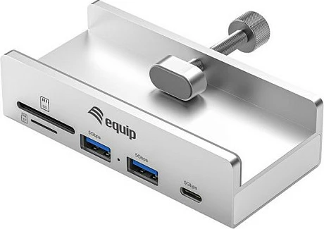USB hub EQUIP 128968, 5 porta USB 3.2 Gen1, lexues SD/MicroSD, alumini