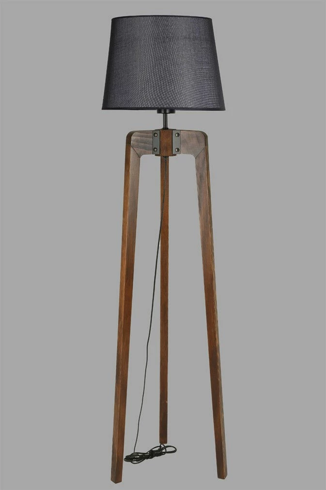 Llambë dyshemeje Opviq, ngjyrë arre e zezë, model modern, 170cm