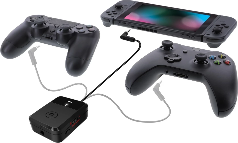 Mixer audio për chat Bionik Chat Mixer, 3.5mm me kabllo + Bluetooth, për Nintendo Switch/Switch Lite/PS5/PS4/Xbox Series X/S/Xbox One, i bardhë, set