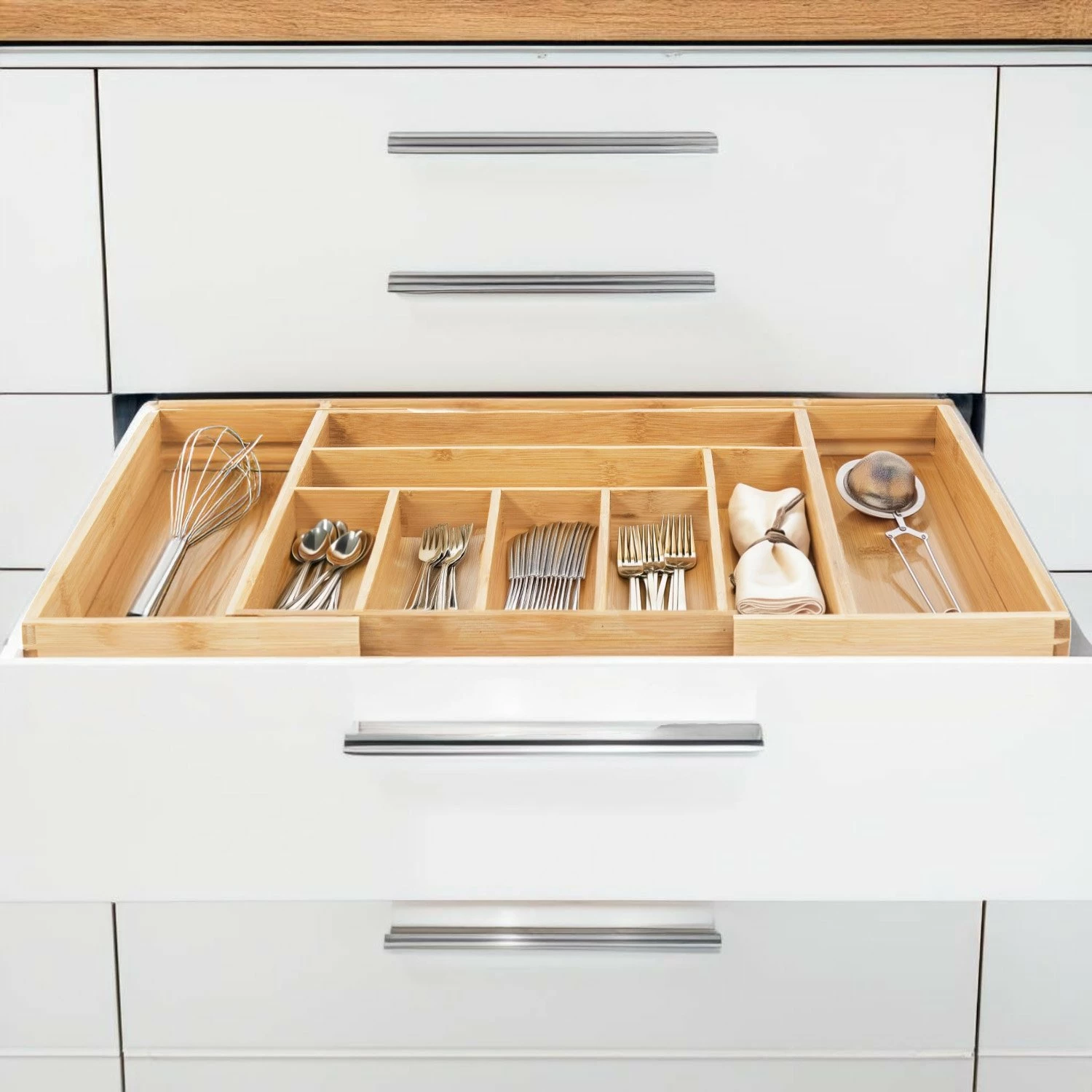 Organizues i zgjerueshëm për takëme bambu GreenBlue GB379 325-500x430x45 mm, kafe