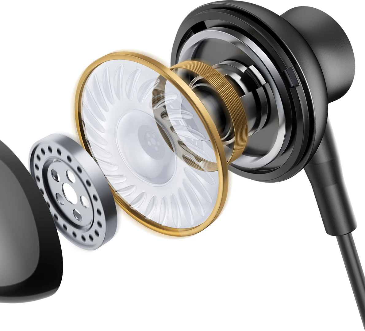 Kufje in-ear Joyroom TYPE-C JR-EC07 me mikrofon, USB-C, të zeza