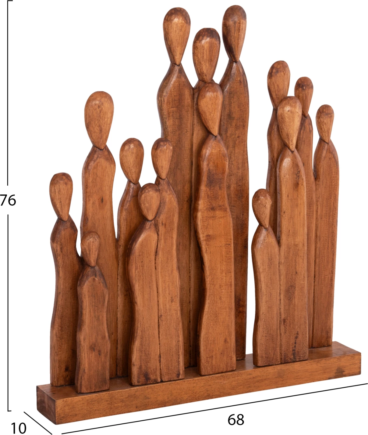 Dekor tavoline prej druri Albasia, FH4415, 68x10x76 cm