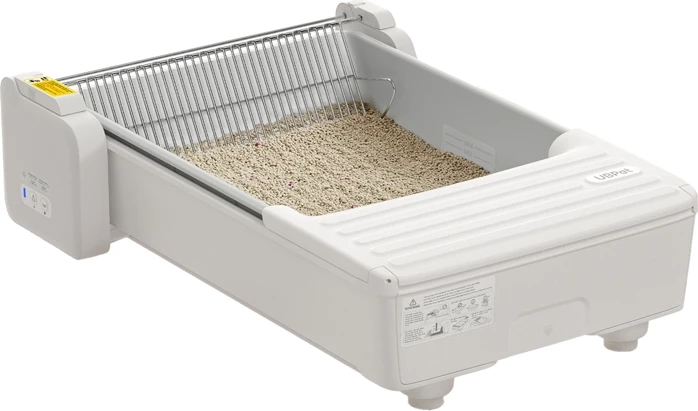 Tualet automatik smart për mace UBPet C31, kontroll me aplikacion, për mace 1-11 kg, 70.1×48.3×19.3 cm, i bardhë, set me kartrixhe deodorimi (3) + qese (20)