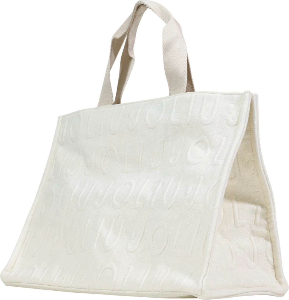 Çantë tote për femra Liu Jo L Tote Logo Bubble 2A6026 T0300, fildishi
