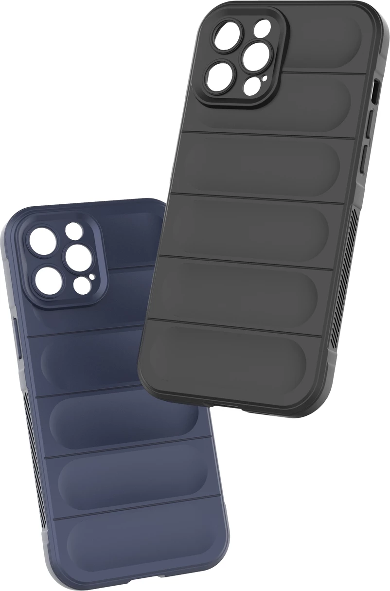 Mbështjellës Hurtel Magic Shield Case për iPhone 12 Pro Max, fleksibil, i blinduar, Kaltër e errët