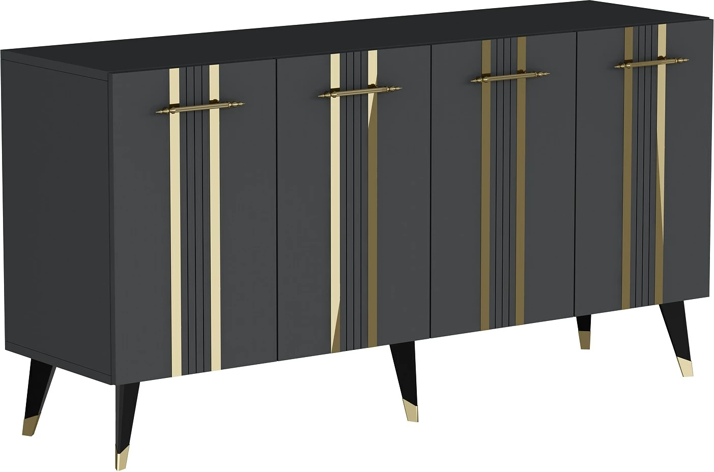 Konsol Hanah Home, Asel, anthracite-gold