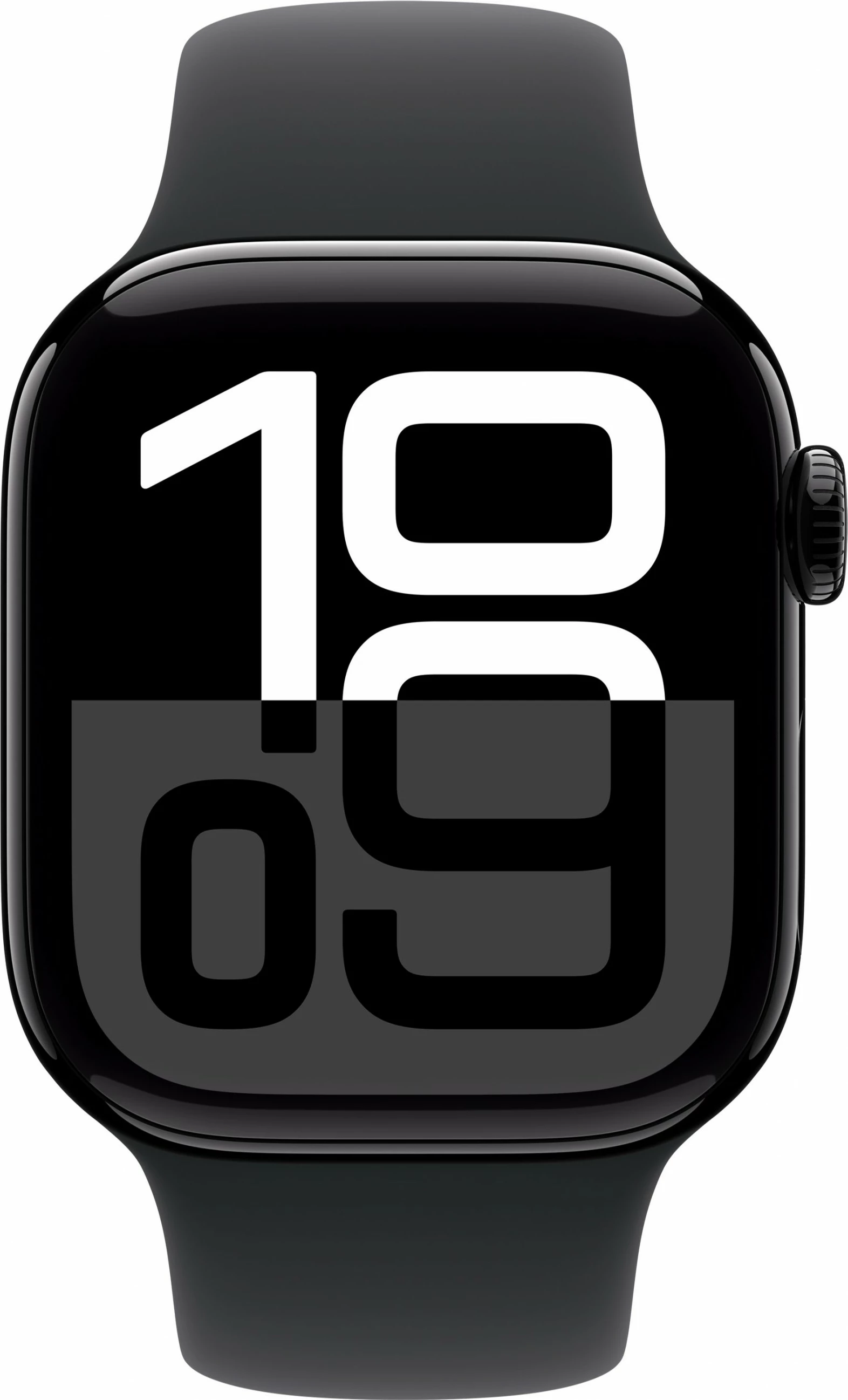 Apple Watch S10 GPS, 42mm, Jet Black Aluminum Case with Black Sport Band, S/M