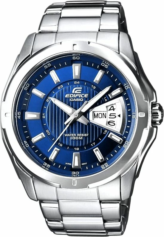 Orë dore për meshkuj CASIO, argjendtë me blu