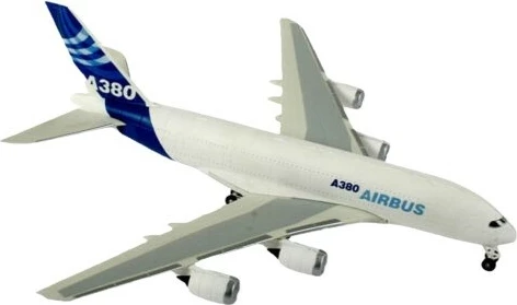 Model plastik aeroplani Revell Airbus A380, 1:288, 47 pjesë, bardhë/blu