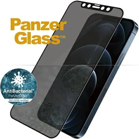 Xham mbrojtës PanzerGlass E2E Super+ Microfracture për iPhone 12 Pro Max, me kornizë të zezë
