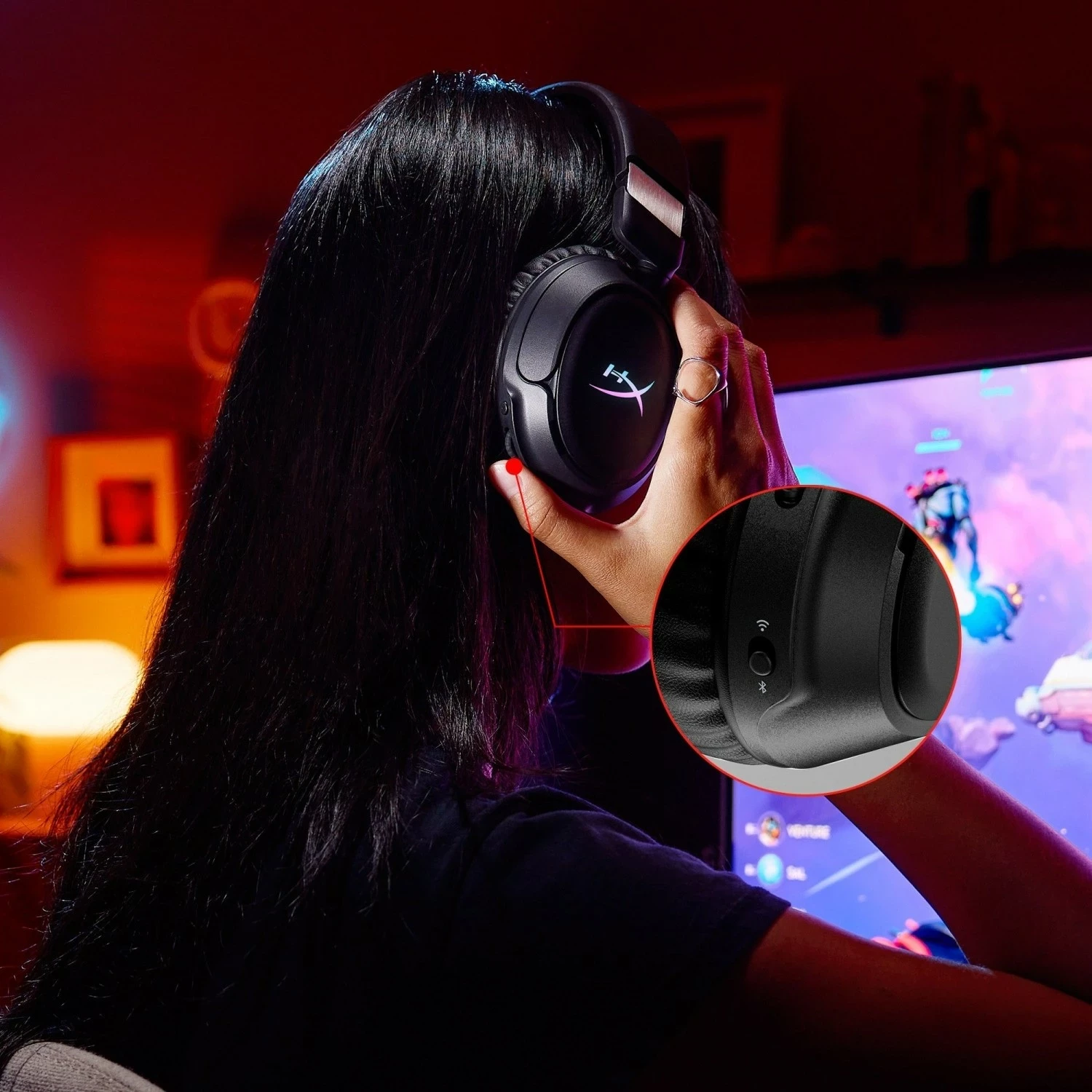 Kufje wireless HyperX Cloud Flight 2, me mikrofon të ndashëm, për PC/PS4/PS5/Switch, e zezë