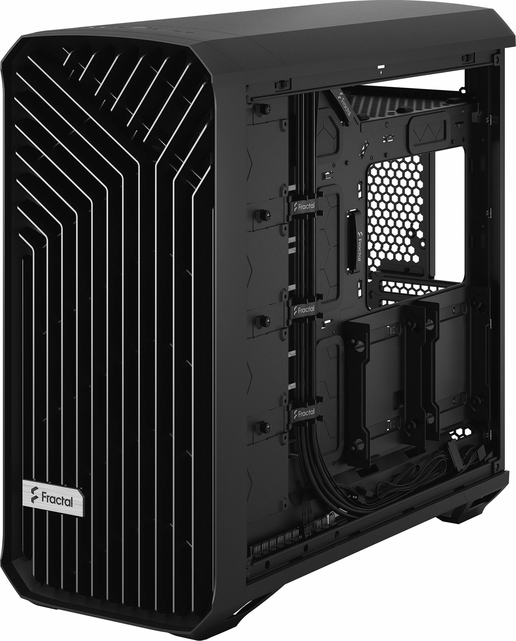 Kasë Fractal Design Torrent TG Light Tint (FD-C-TOR1A-01) Full Tower ATX/eATX, panel xhami të temperuar, 5 ventilatorë, e zezë