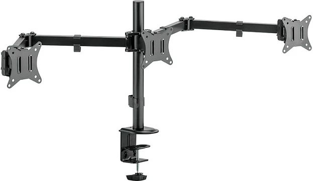 Mbajtës për 3 monitorë LogiLink BP0173, 17-27", montim në tavolinë, alumin, i zi
