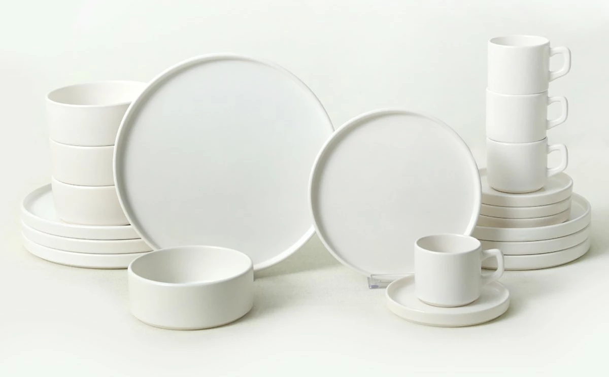 Set enësh darke qeramike, 20 copë, ngjyrë e bardhë mat, Hermia Concept, Ty038120F022A000000Map2400