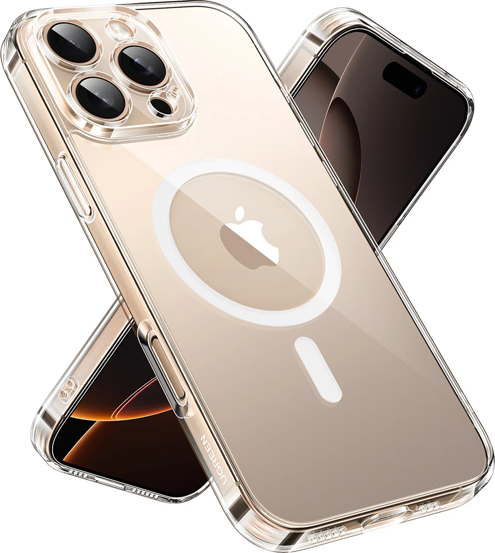 Mbështjellës Ugreen Classy Clear Magnetic për iPhone 16 Pro, MagSafe, Transparent