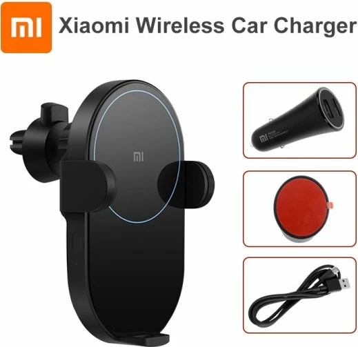 Mbajtës telefoni për veturë Xiaomi WCJ02ZM, karikim pa kabllo 20W, universal, i zi, set me kabllo