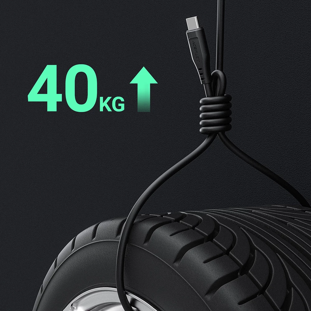 Kabllo USB Acefast C3-04, 1.2m, 3A, e bardhë