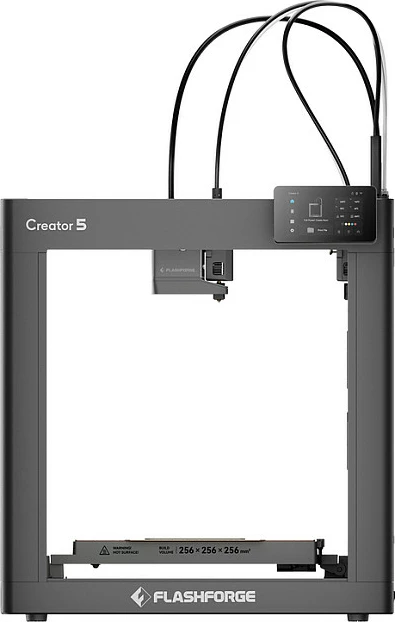 Printer 3D Flashforge Creator 5, FDM, 4 koka printimi, Wi‑Fi, ekran me prekje, gri