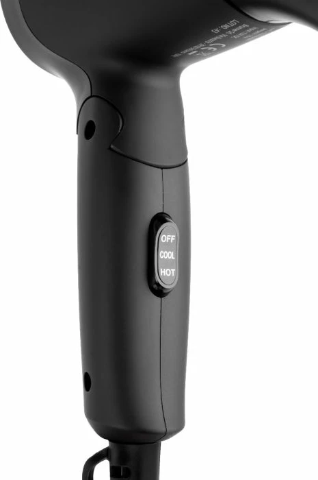 Tharëse flokësh udhëtimi BRUNNER Monsun 7202818N, 12V 120W, e palosshme, me prizë çakmaku, e zezë, me çantë