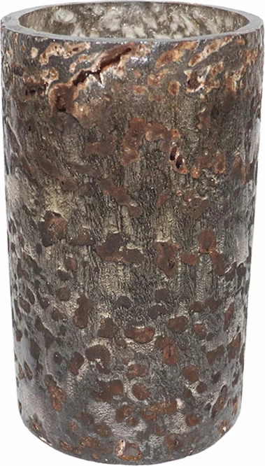 Vazo dekorative prej qelqi, ngjyrë ari-bronz, 10x10x18cm