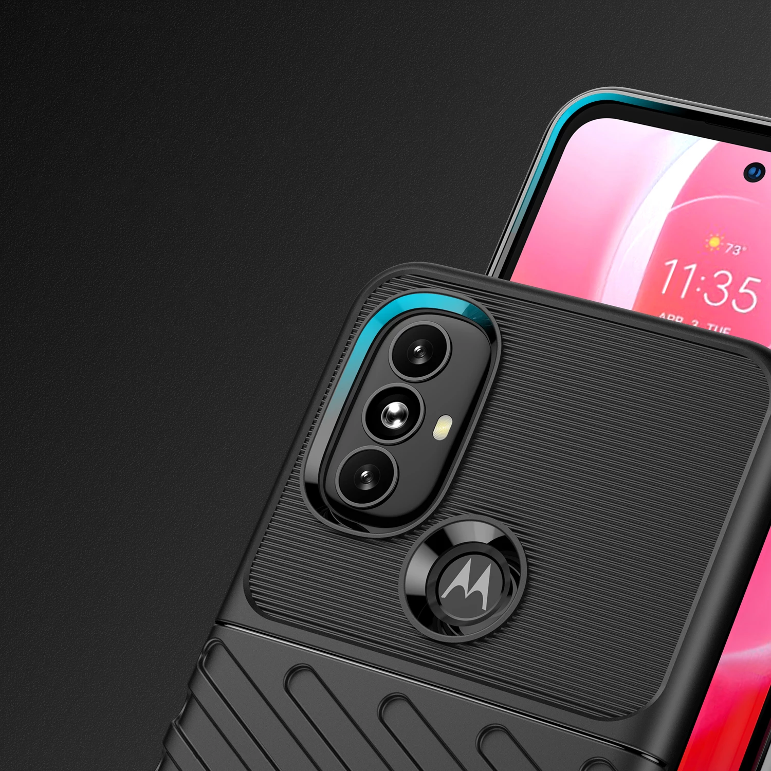 Mbështjellës Hurtel Thunder Case për Motorola Moto G Power 2022, i zi