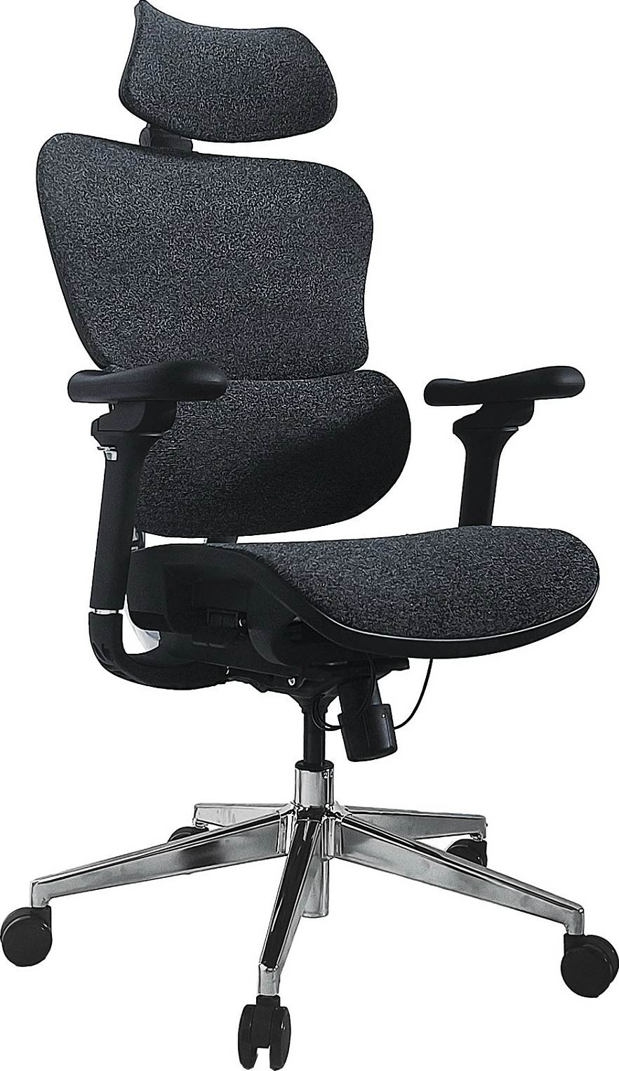 Karrige zyre ergonomike EQUIP Lite, me mbështetëse koke dhe krahësh 3D, 150 kg, blu/zezë