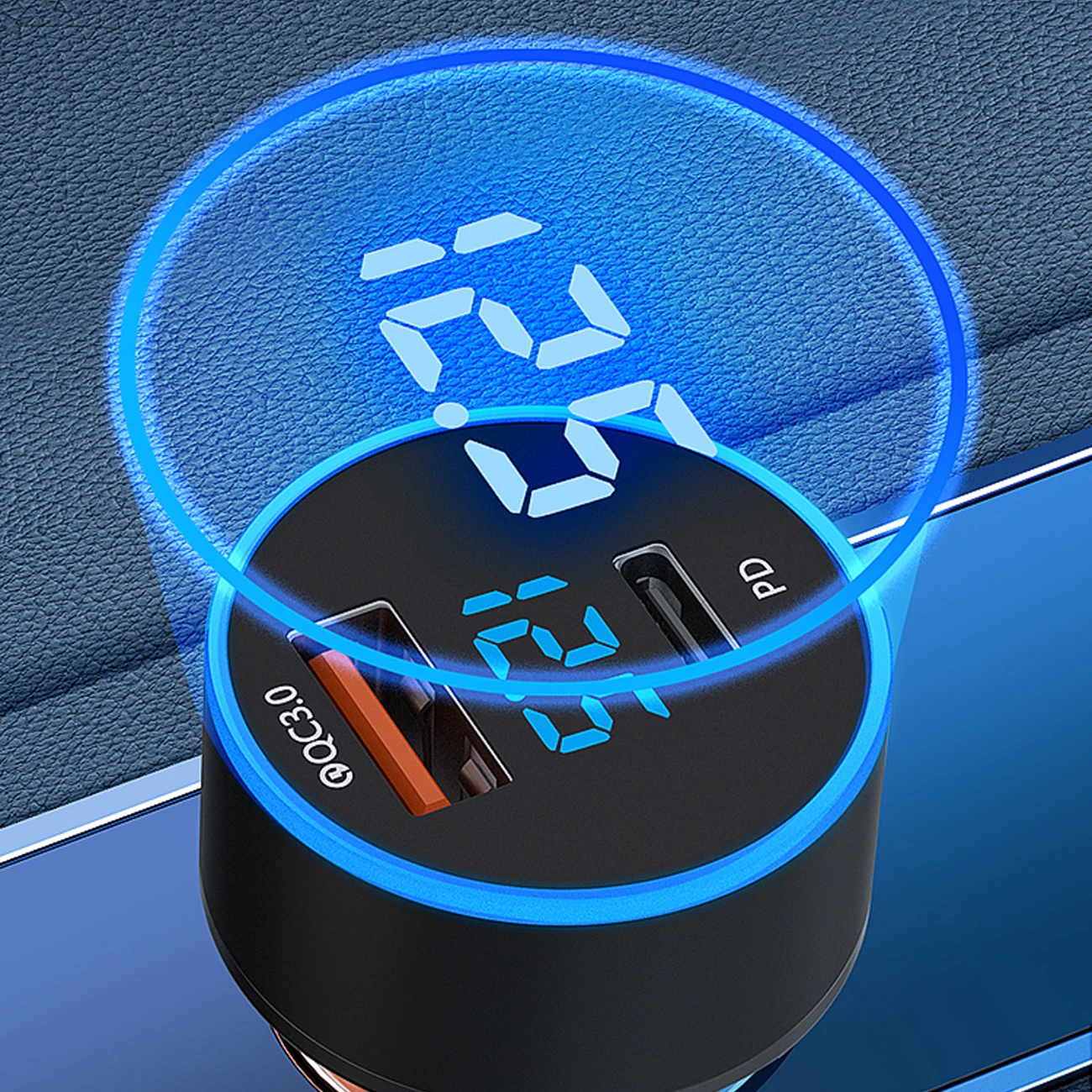 Karikues veture Wozinsky WDCCAC, 36W, 2 porta USB-C/USB-A, i zi