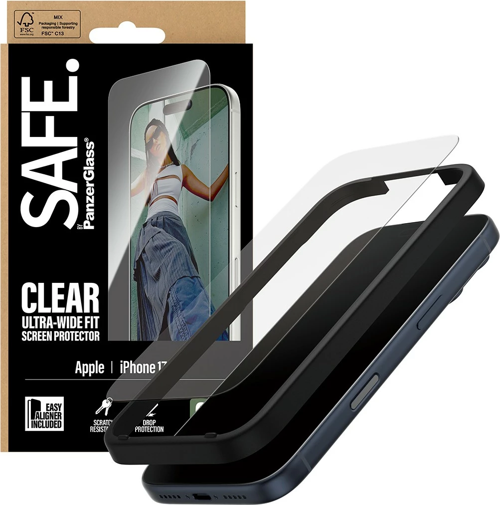 Mbrojtës xhami PanzerGlass SAFE për iPhone 17 Pro/UWF