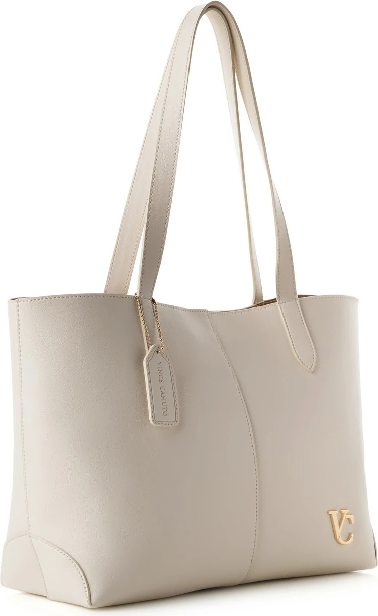 Çantë tote Vince Camuto, Savona, ngjyrë e bardhë e çelët