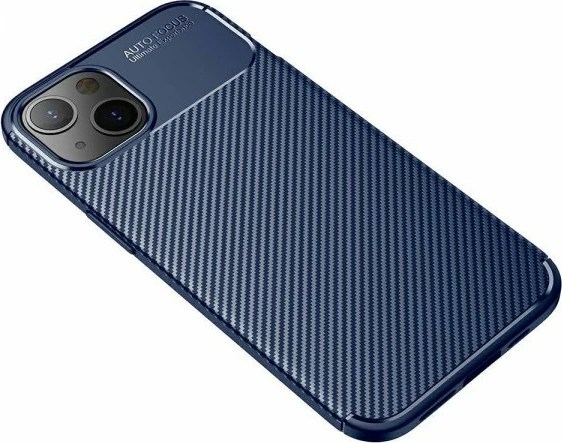 Mbështjellës silikoni karbon për iPhone 13 Mini, ONASI 13376, rezistent ndaj goditjeve, blu