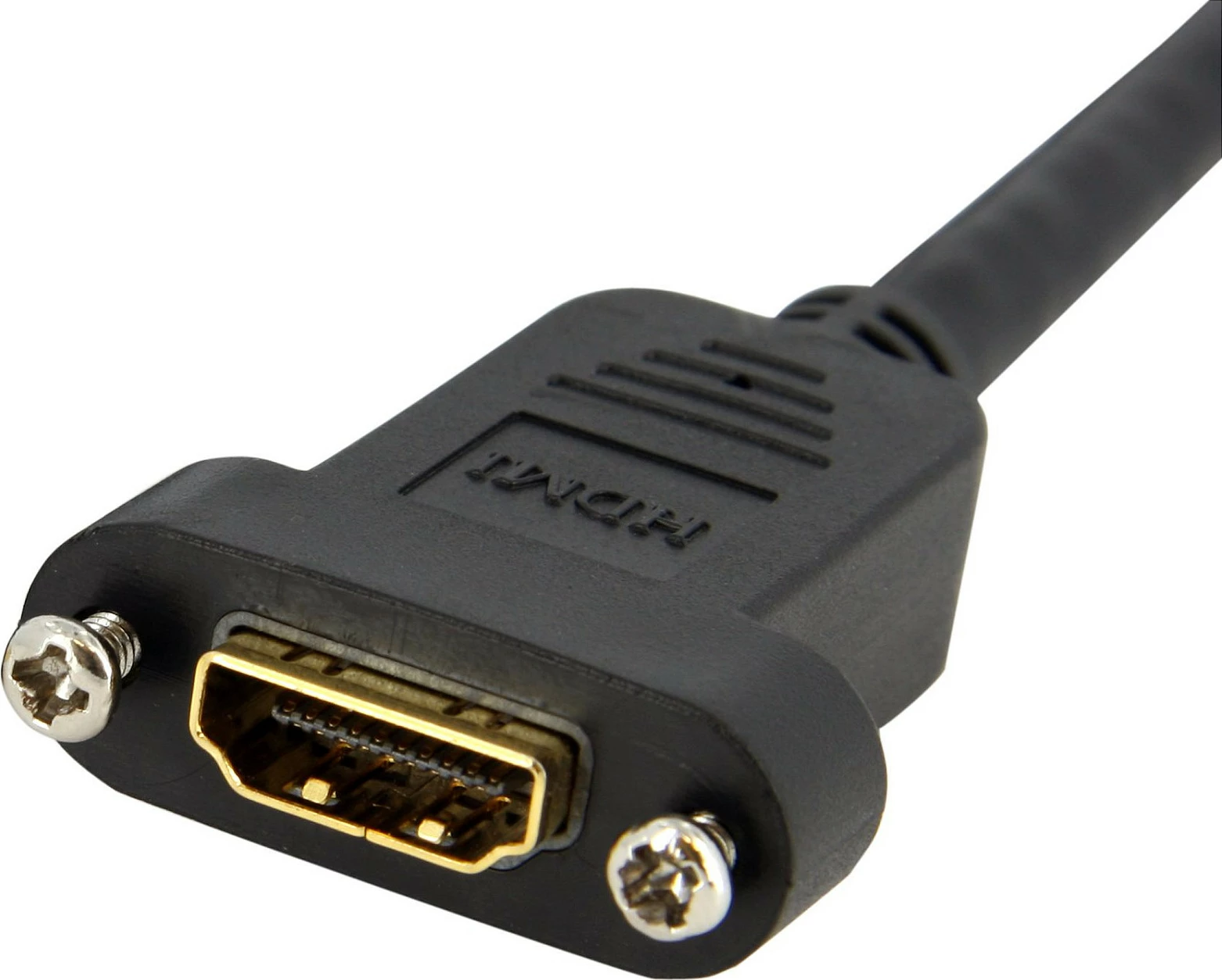 Kabllo HDMI StarTech HDMIPNLFM3, 0.9 m, panel-mount, mashkull-në-femër, 4K, e zezë