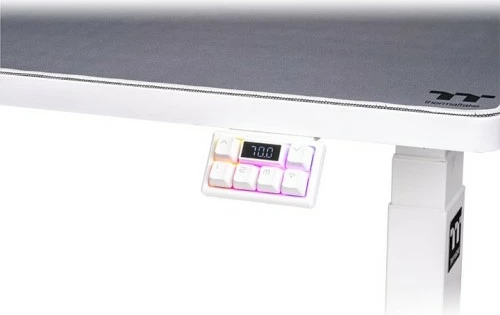 Tavolinë gaming Thermaltake G700 RGB, rregullim lartësie, LED, e bardhë/zezë