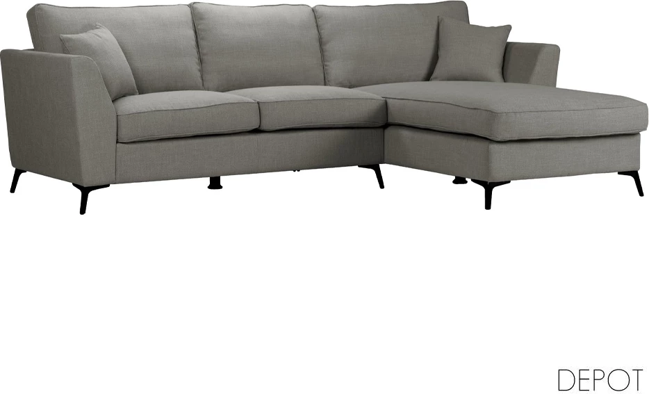 Këndare BOEL, e djathtë, ngjyrë gri, 280x170x92