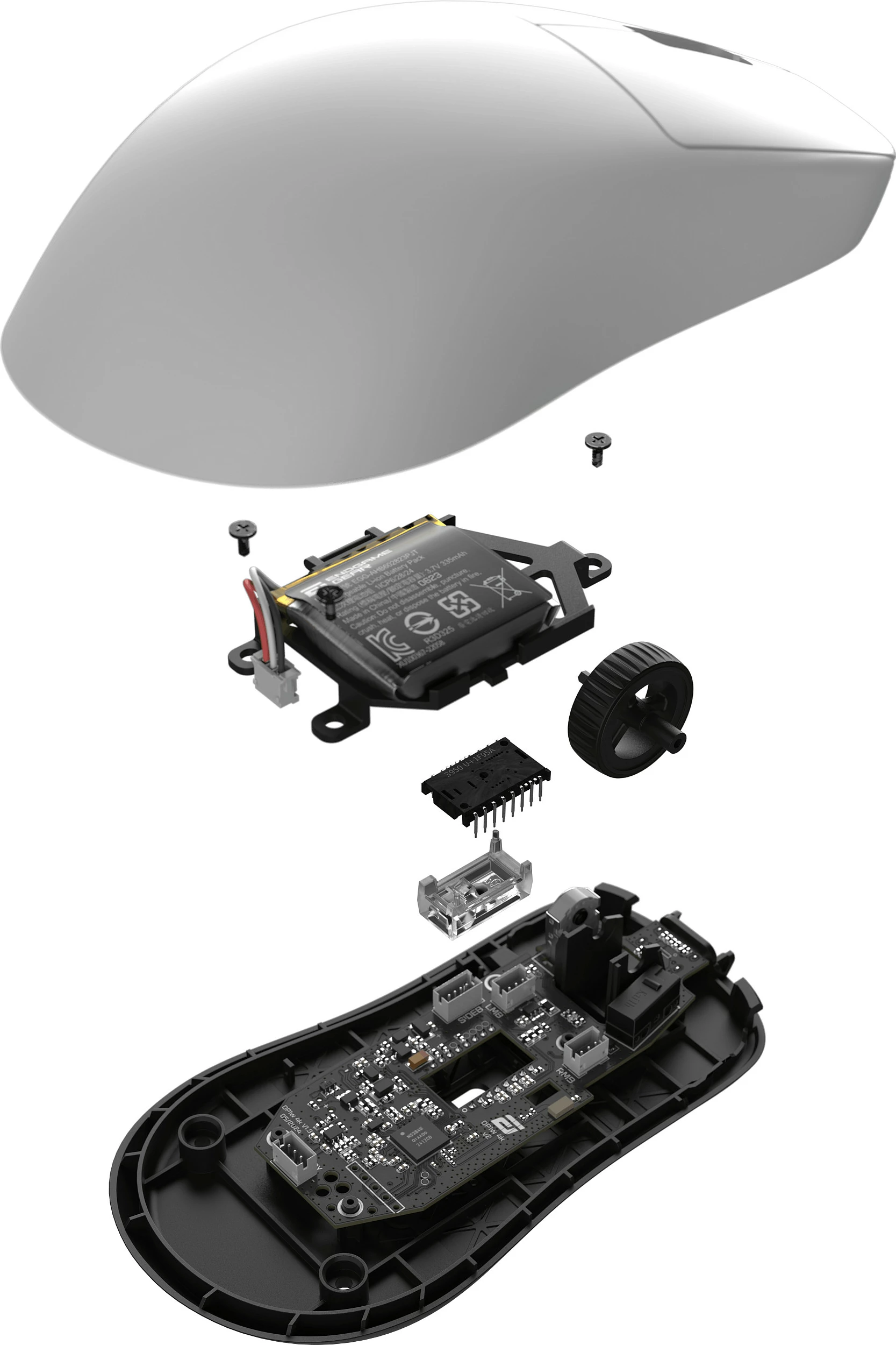 Maus gaming Endgame Gear OP1w 4K v2, wireless, 4000 Hz, e bardhë