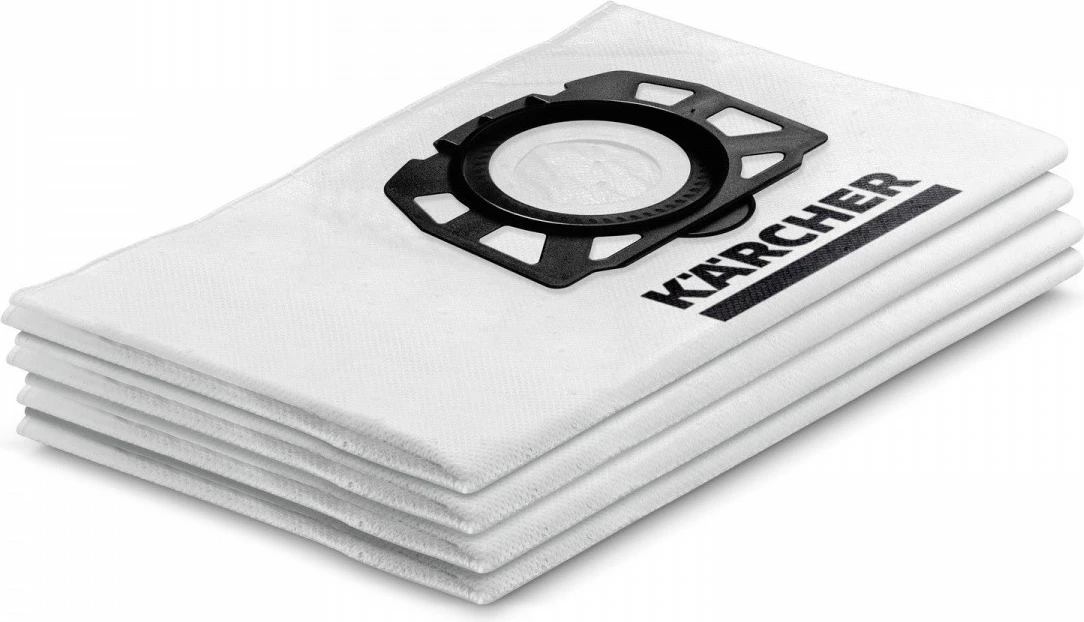 Qese filtruese të disponueshme Karcher 2.863-314.0, për WD 2, WD 3, SE 4001/4002, set prej 4 copë, e bardhë