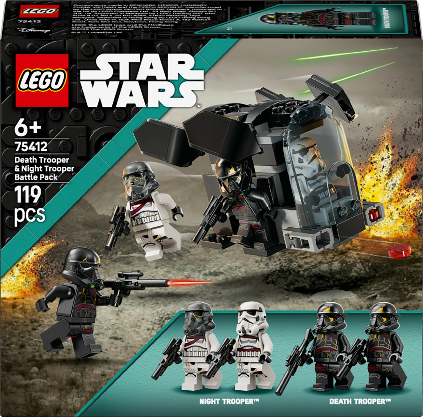 Set LEGO Star Wars 75412 Death Trooper & Night Trooper Battle Pack, 119 pjesë, 6+