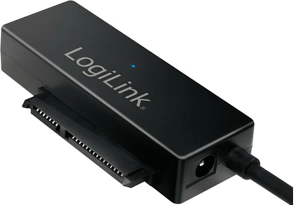 Adapter USB 3.0 në SATA LogiLink, 5 Gbit/s, me adaptor rryme, i zi