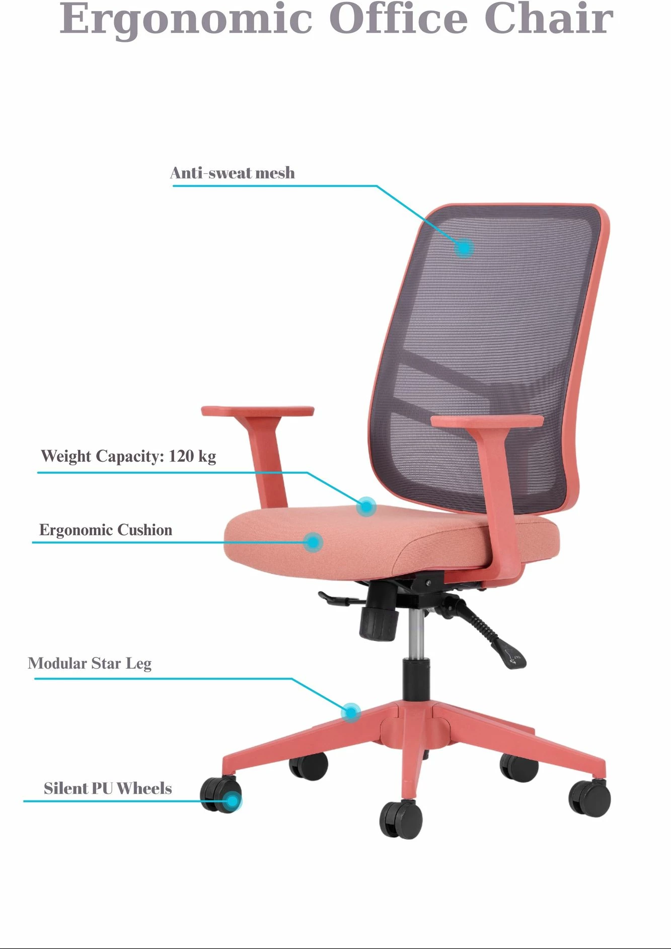Set karrigash zyre (2 copë), Skye Decor, Leto 108, ngjyrë salmon