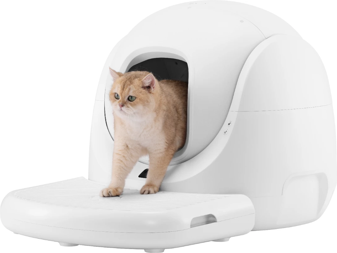 Kuti inteligjente vetëpastruese për rërë mace Catlink Baymax, WiFi, 7 L, e bardhë