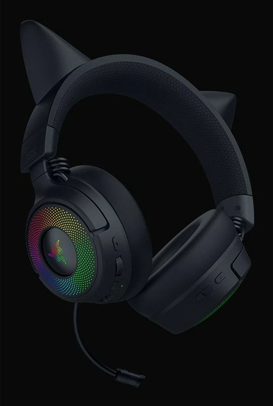 Kufje Razer Kraken Kitty V3 Pro, wireless, RGB, e zezë