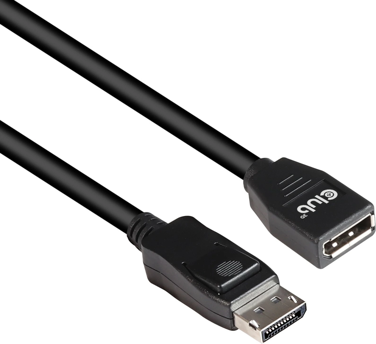 Kabllo DisplayPort Club3D 1.4, 2m, zgjatës, e zezë