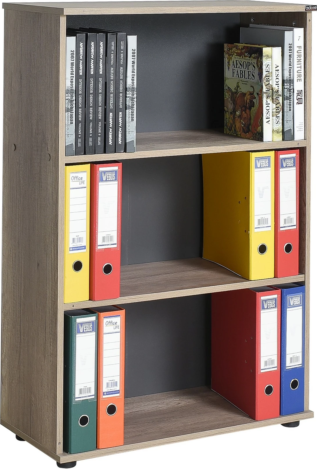 Raft librash Hanah Home, Rkt-330-Tt-1, ngjyrë arre e çelët