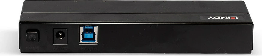 Hub USB Lindy 7-Port, USB 3.2 Gen 1, 5Gbps, me DC-in, i zi