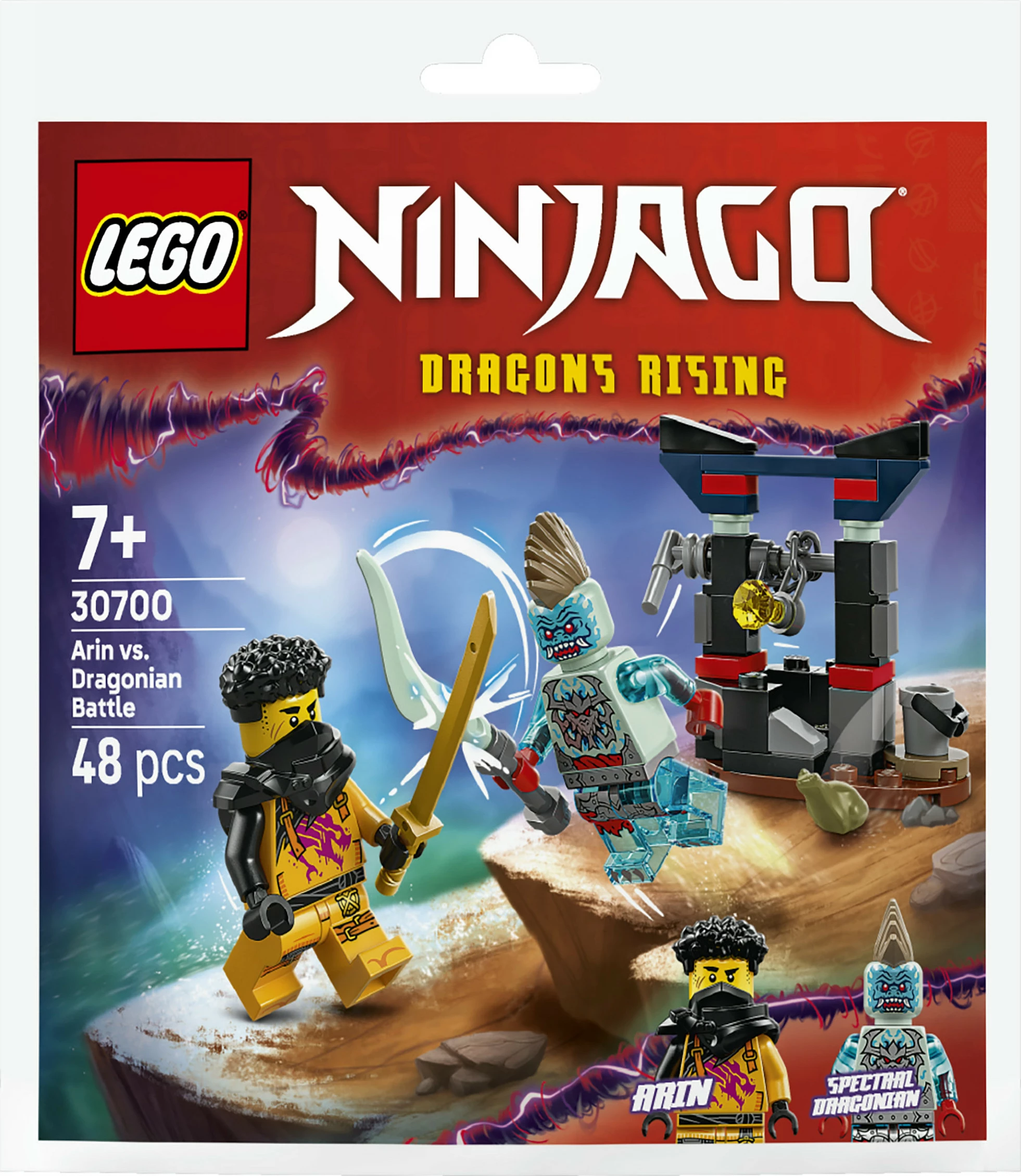 Set ndërtimi LEGO NINJAGO 30700 Arin vs. Dragonian Battle, 48 pjesë, 7+, shumëngjyrësh