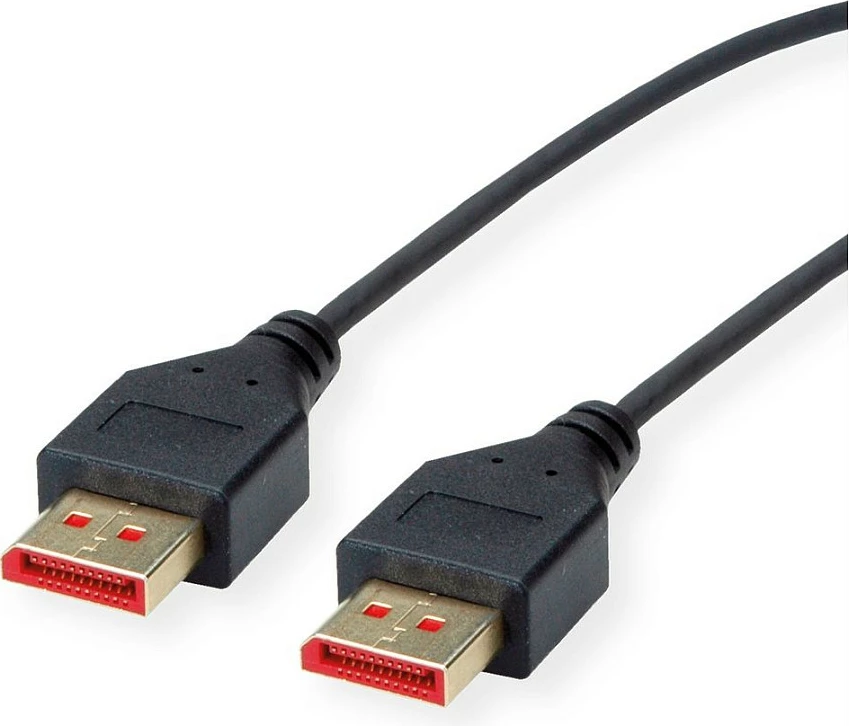Kabllo DisplayPort ROLINE DP v1.4 Slim, 1 m, 8K 60Hz, e zezë