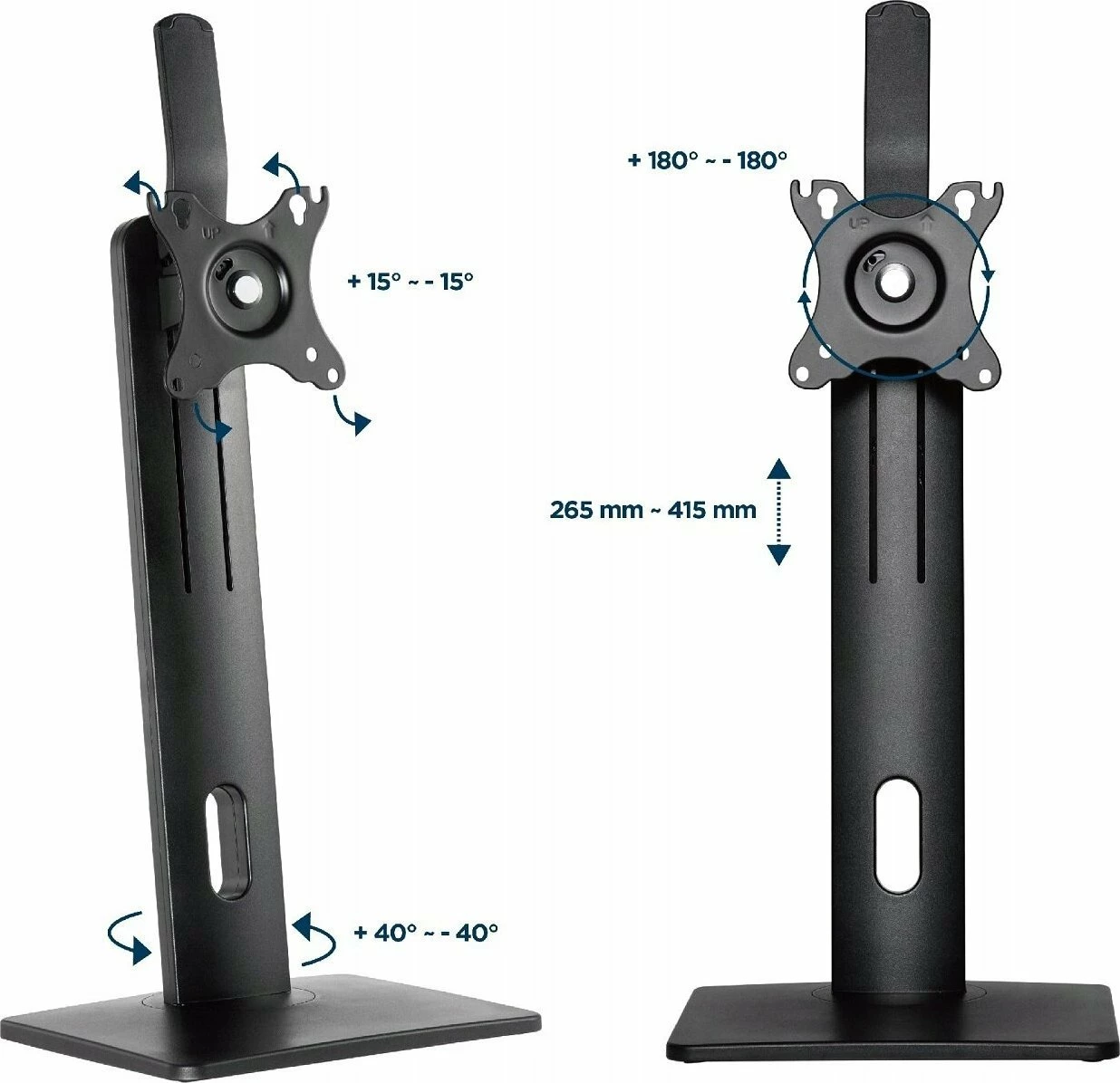 Mbajtëse monitori desktop Gembird MS-D1-01 17"-32" VESA 75x75/100x100 max 7 kg zezë