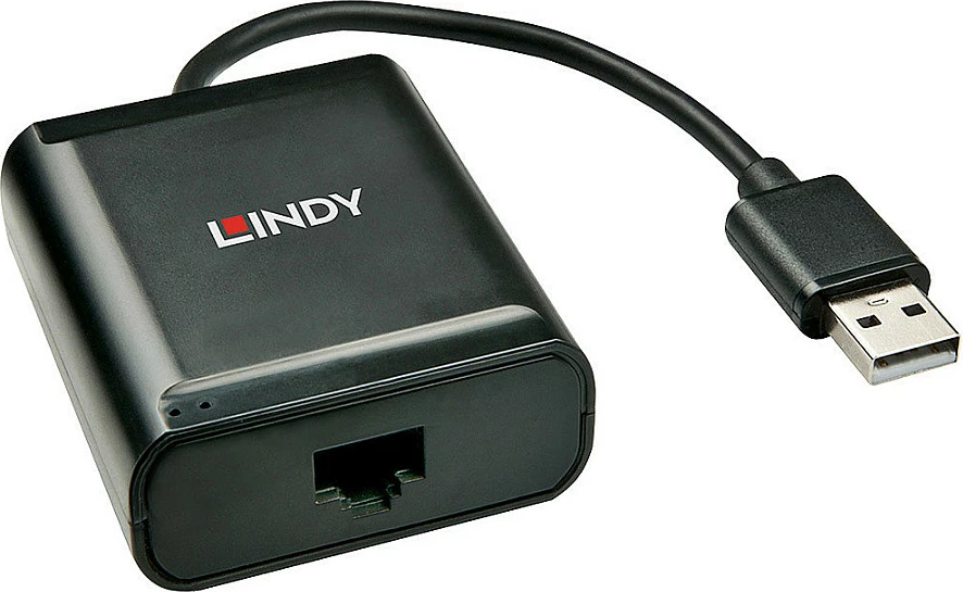 Zgjatues USB Lindy 60m, 4-Port USB 2.0, Cat.6, i zi