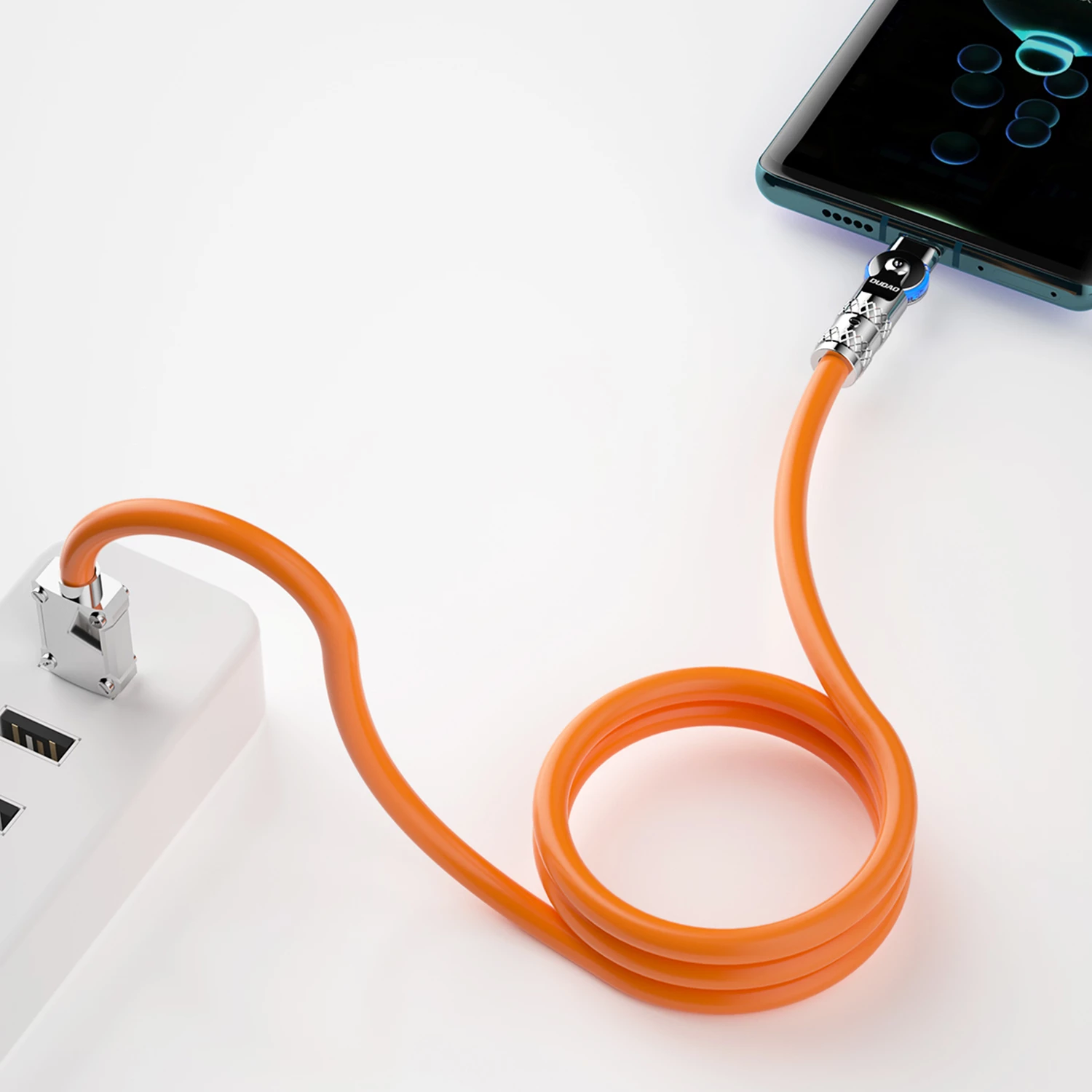 Kabllo karikimi Dudao L24CL USB-C në Lightning, 1m, 30W, portokalli