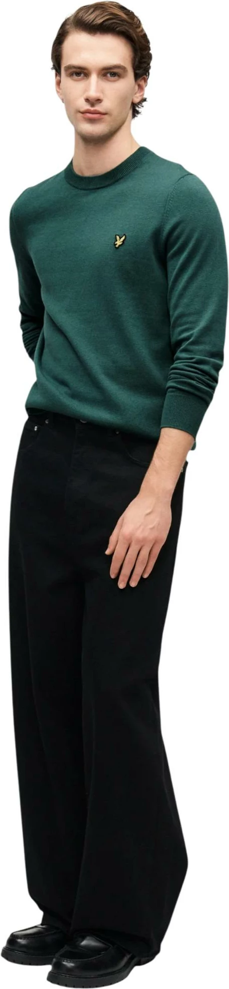 Xhemper për meshkuj Lyle & Scott 263MLSKN2110VC, i gjelbër i errët [Madhësia: XL]